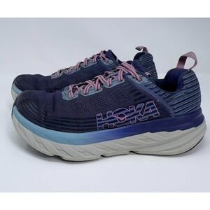 HOKA One One Bondi 6 Women's Size 9.5 Walking Running Shoes Marlin Blue Ribbon
